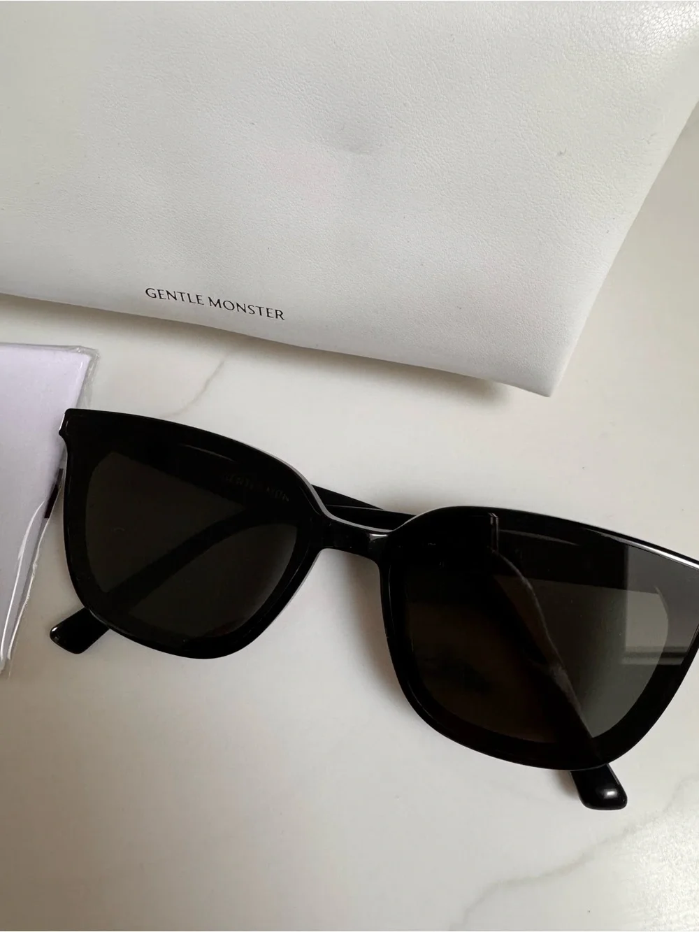 GENTLE MONSTER LILIT 01 Black Acetate Flatba Square sunglasses